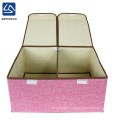 wholesale large pink foldable canvas clothes storage box for women